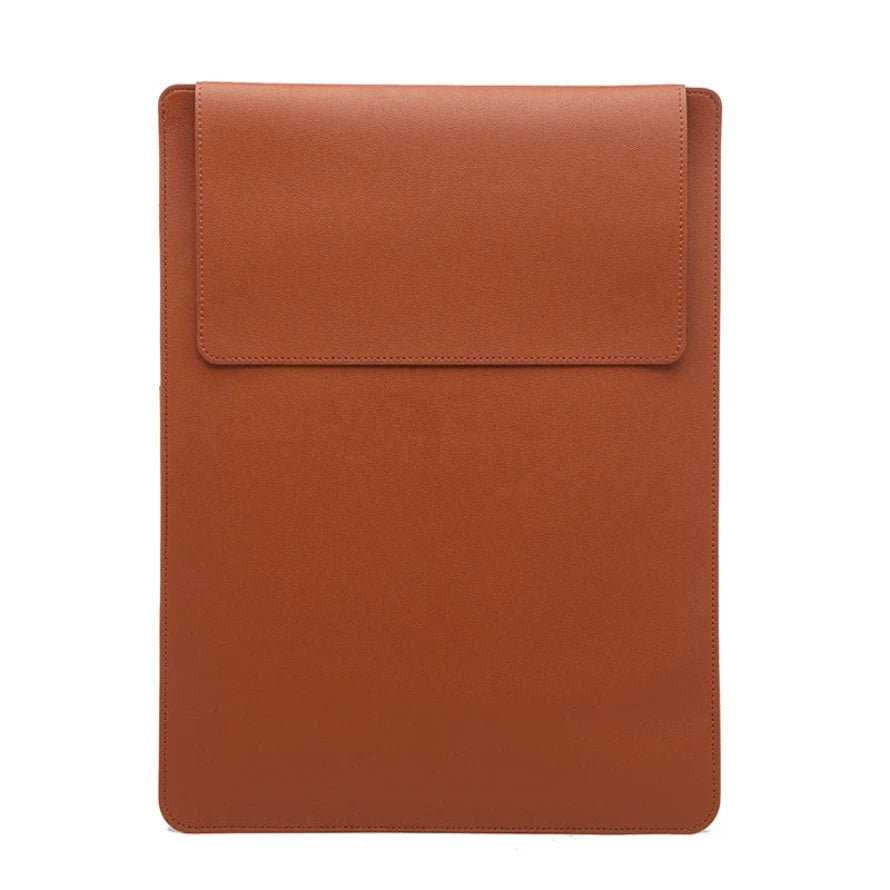Stylish Luxury Leather Laptop Sleeve with Stand™