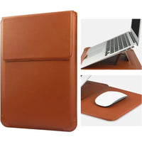 Stylish Luxury Leather Laptop Sleeve with Stand™
